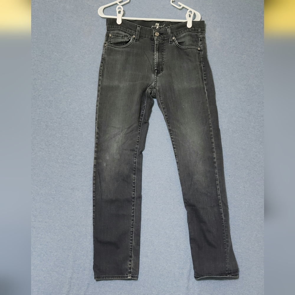 7 For All Mankind Black Slimmy Jeans. Size 30